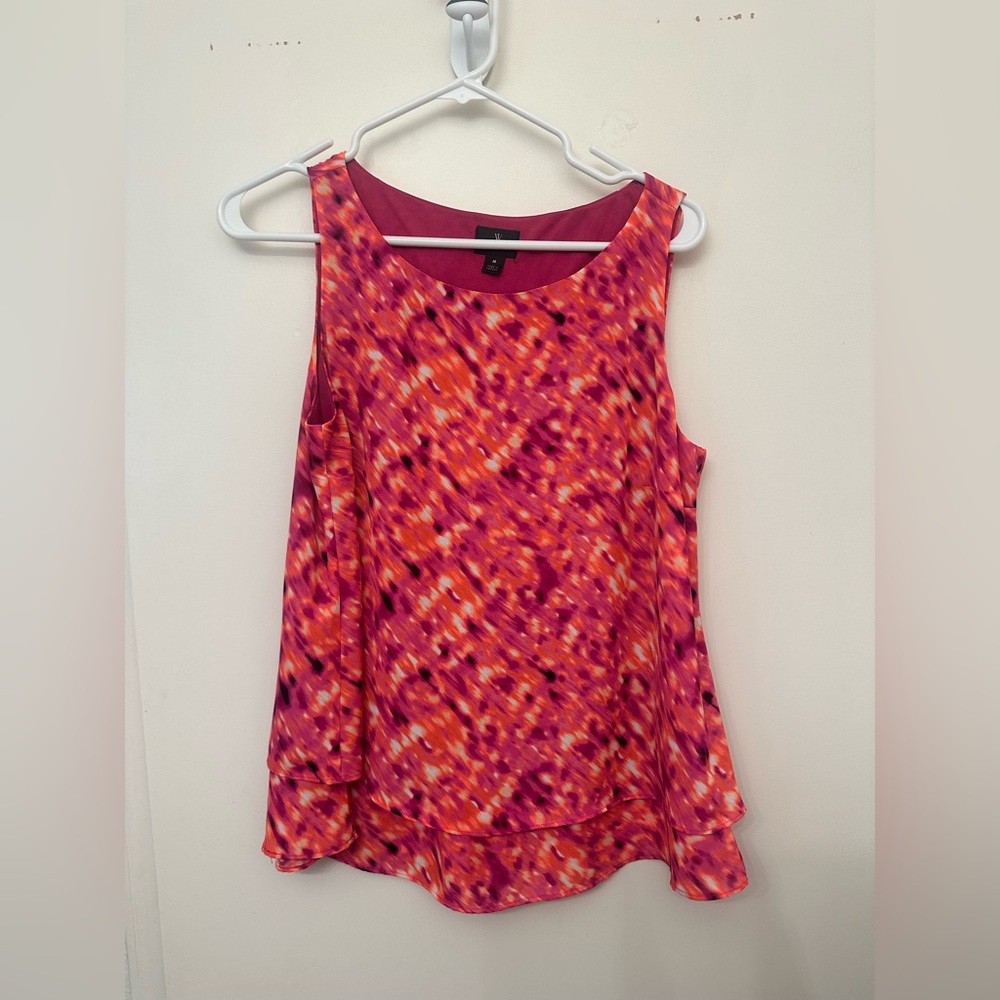 Worthington Pink and Orange Sleeveless Top